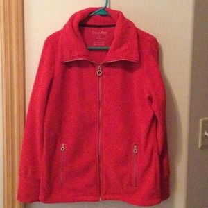 Calvin Klein zip up red jacket.
